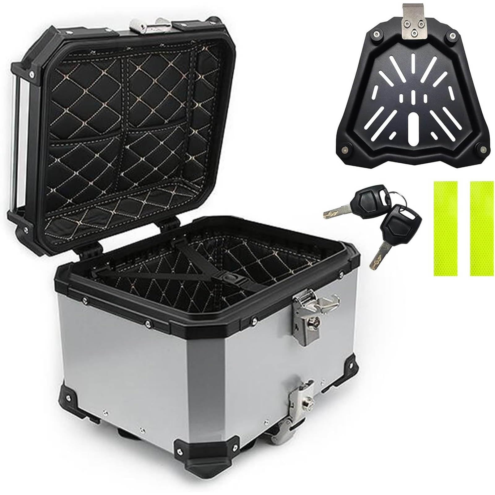 Coffre de moto en aluminium haut de gamme, top case étanche ultra résistant