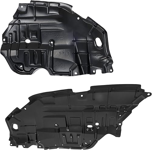 Evan Fischer Juego de protectores contra salpicaduras para motor compatible con Toyota Camry 2012-2014, lado delantero del conductor y del pasajero