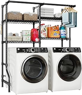 U14 Medium Over the Washer and Dryer Shelves, 4 Tiers Laundry Room Stora...