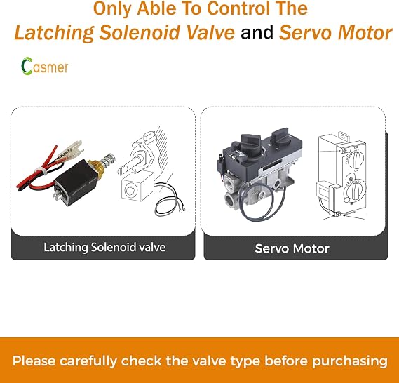 Fireplace Remote Control, Universal Latching Solenoid Valve & Servo Motors