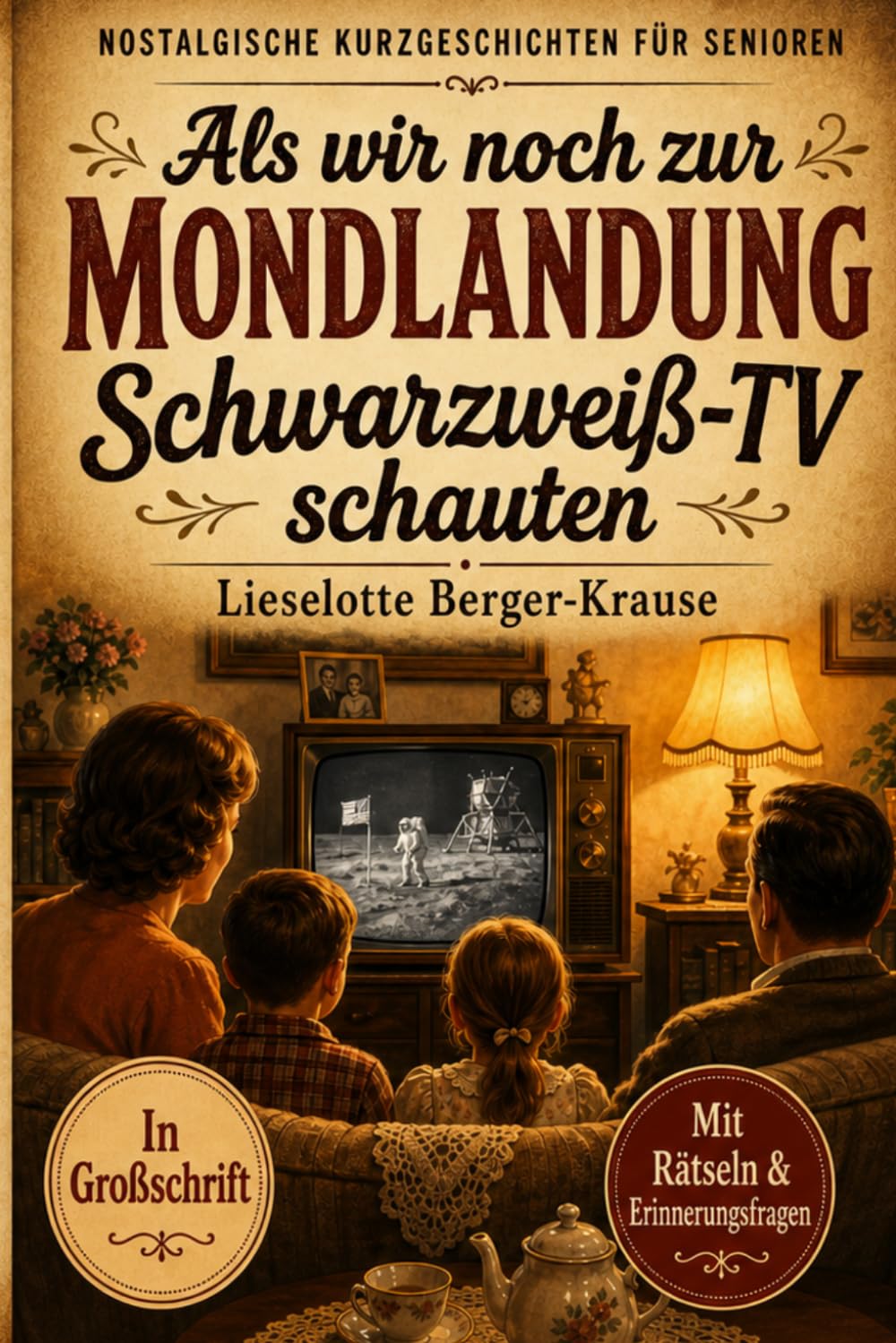 Als wir noch zur Mondlandung Schwarzweiß-TV schauten: Nostalgische Kurzgeschichten für Senioren in Großschrift, zum Vorlesen und gemeinsamen Erinnern. Mit Rätseln und Erinnerungsfragen.