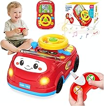 Toddler Toys For Ages 2-4 Boy - Remote Control RC Push Car Racing Adventure Steering Wheel Driving Games,Interactive Learn...