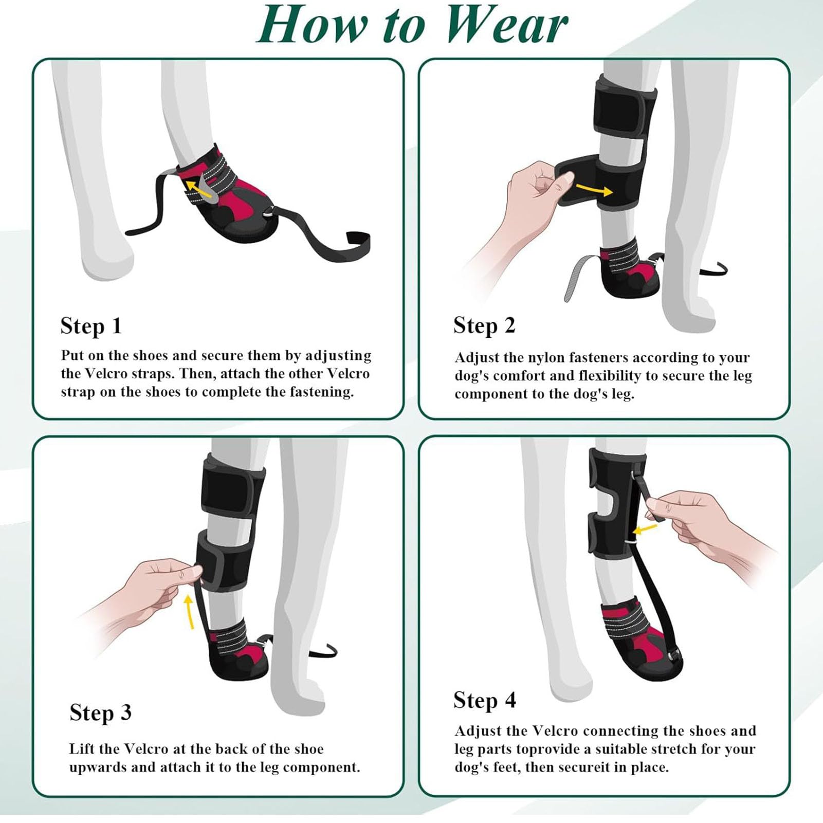 SENECESLI Attelle de Pied Tombante avec Bobine pour Chien, Attelle de Pied de Chien Respirante avec Semelle Antidérapante pour Problèmes de, Arthrite, Chaussette Hautement élastique (M)