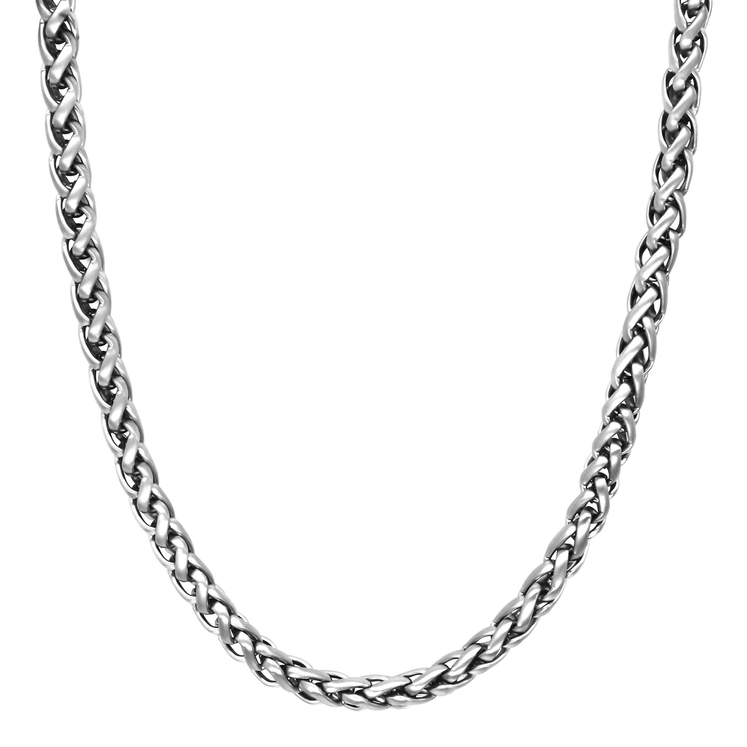 Fashion Frill Stunning Thick Metal Matte Silver Chain For Men Boys (B098K35663) Amazon Price History, Amazon Price Tracker