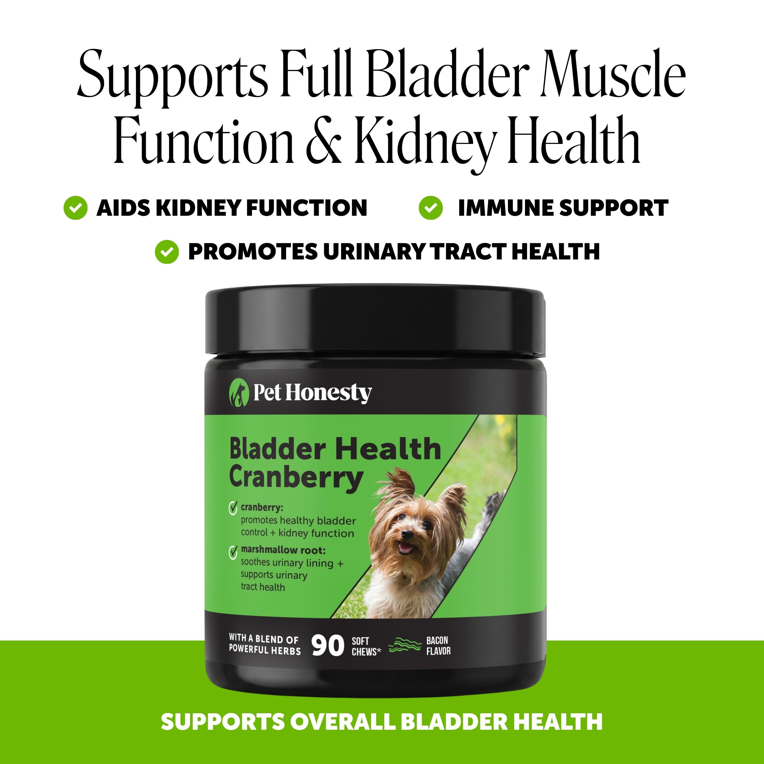 Pet Honesty Vet Recommended Cranberry Supplement for Dogs, 90 Ct, Bacon — Amazon image 2