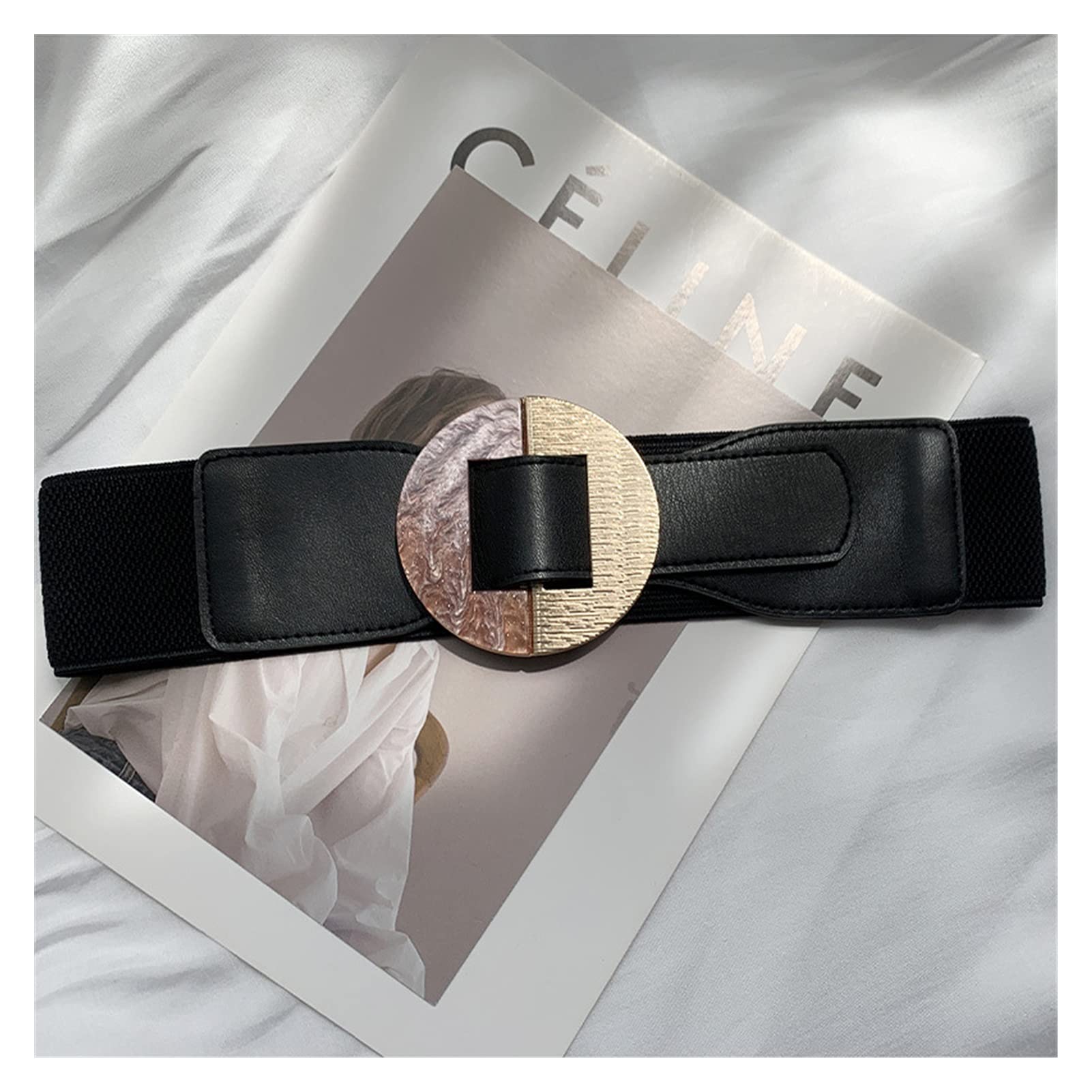 Ladies Belt New Elastic Pu Belts for 