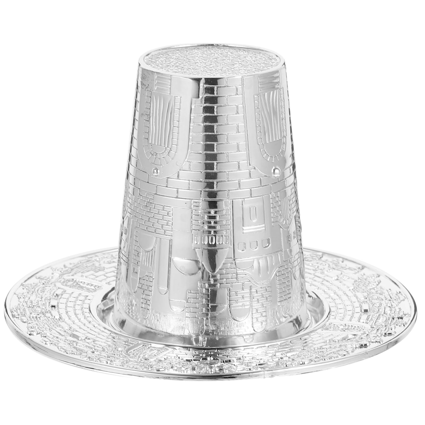 Coupe de Shabbat gravée pour Pâque et cérémonies juives avec plateau