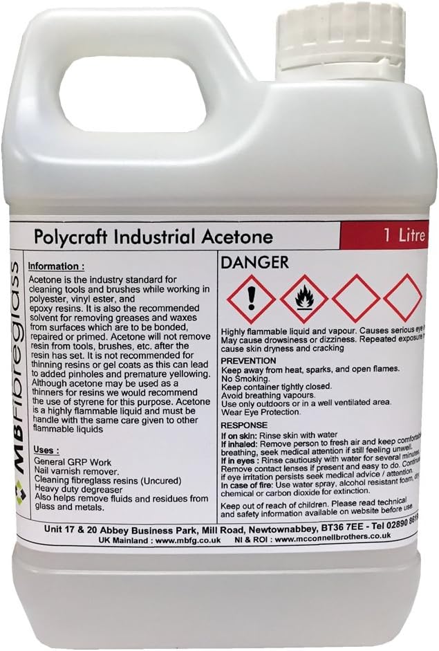 Polycraft HighGrade Acetone, Nail Polish Remover, Acetone Industrial