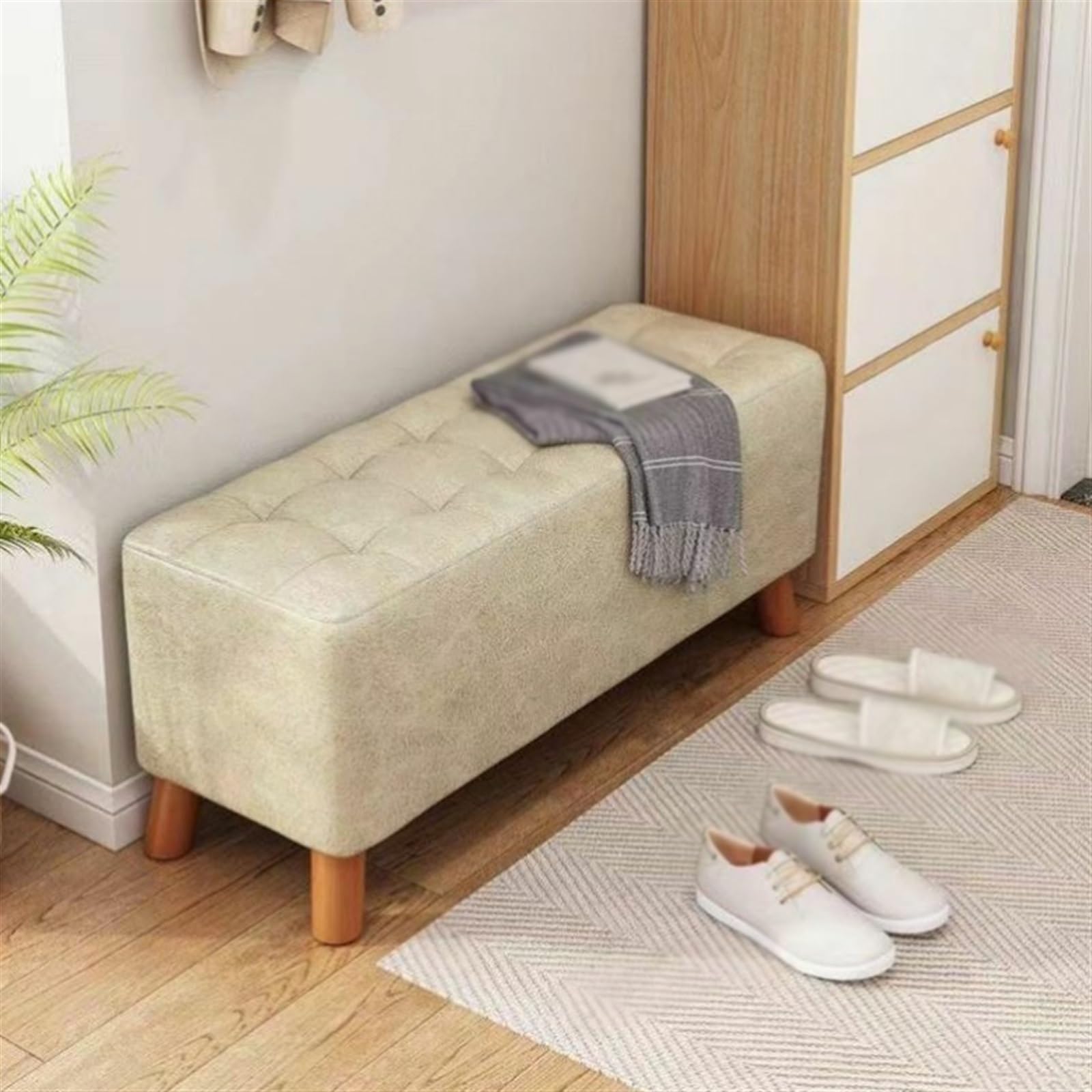 Banc à chaussures pour entrée – Tabouret de rangement polyvalent pour porte et vestiaire, idéal pour la chambre à coucher ou le salon, parfait pour s'asseoir et organiser