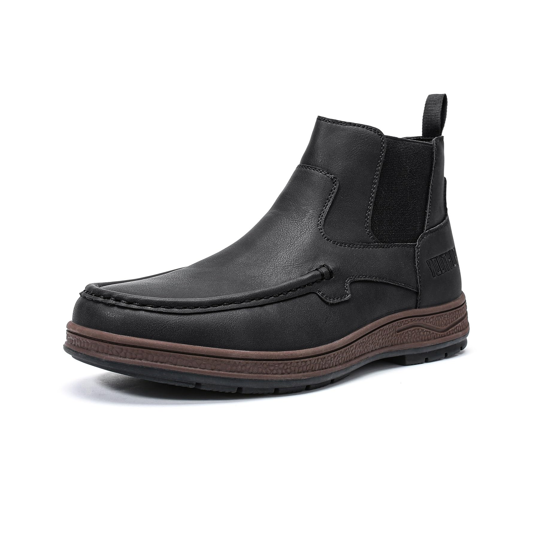YOUTHUP Bottines Chelsea Homme Vintage Bottes Cuir PU Ankle à enfiler Boots Casual Confortable Mode Ville