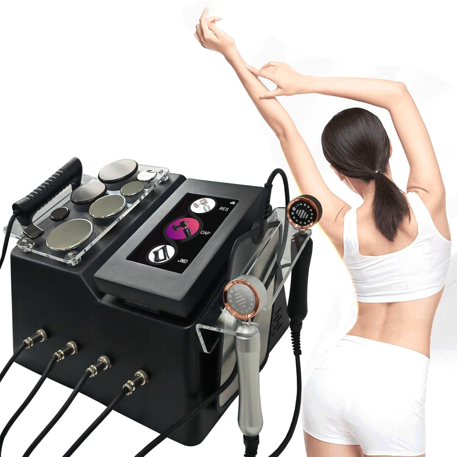 Máquina de fisioterapia CET/RET/Tecar Terapia profesional para aliviar el dolor con Tecar, 448 khz, radiofrecuencia monopolar, Cet Ret, cuchillo de masaje, máquina para adelgazar el cuerpo, eliminació