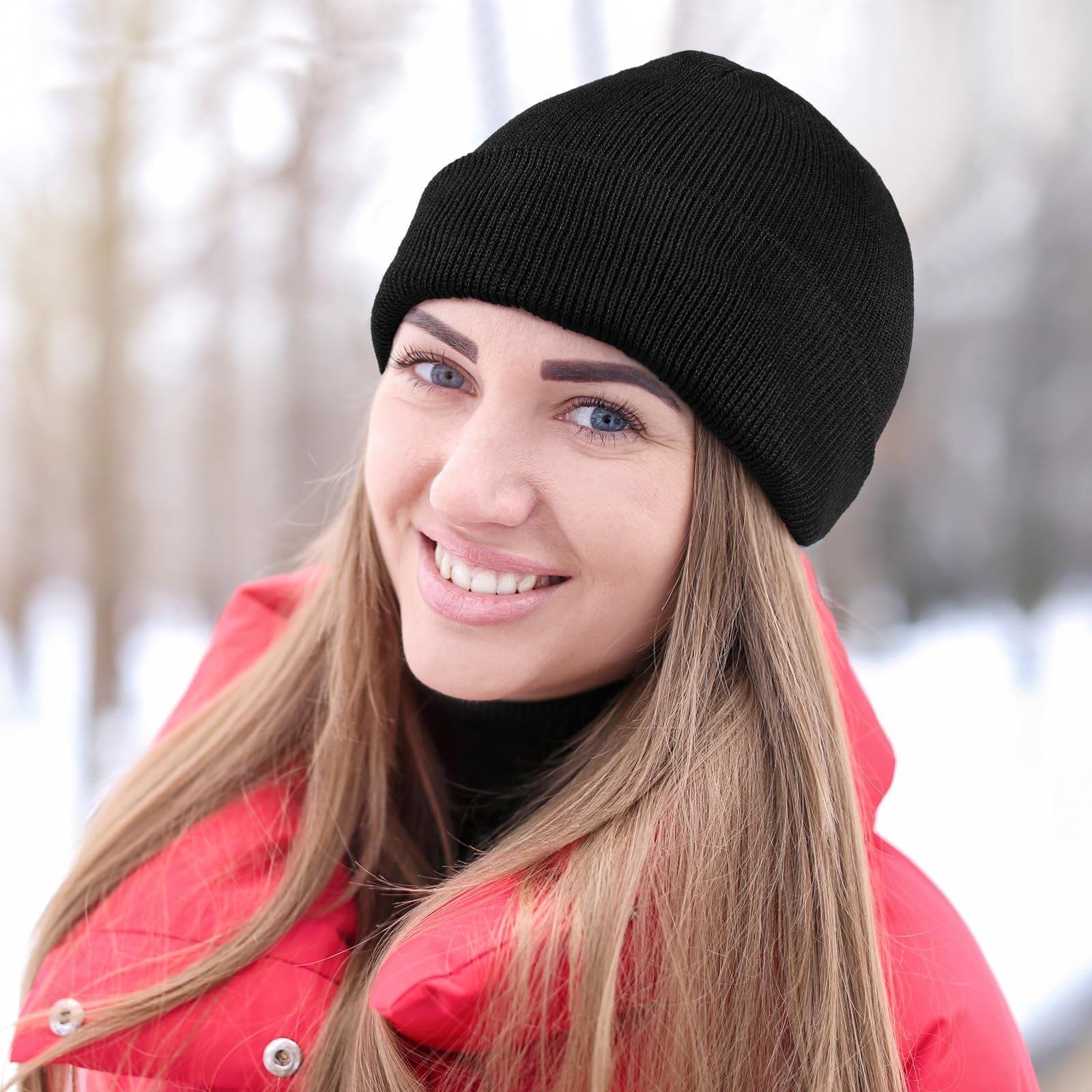 SATINIOR Wintermützen, Strickmützen, Unisex, Totenkopfmützen, Strumpfmützen für Obdachlose, 50 Stück