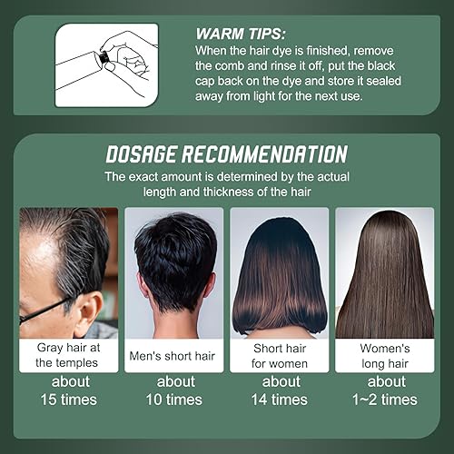 Miniatura 5 de Crema natural para teñir el cabello con frutas y plantas, esencia de tinte para el cabello vegetal, peine para teñir el cabello con esencia de