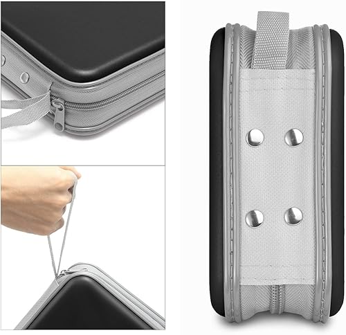 Miniatura 3 de Funda para CD, capacidad para 40 unidades, para CDDVD, cartera, de plástico duro, DVD, para coche, hogar, oficina, viajes (negro)