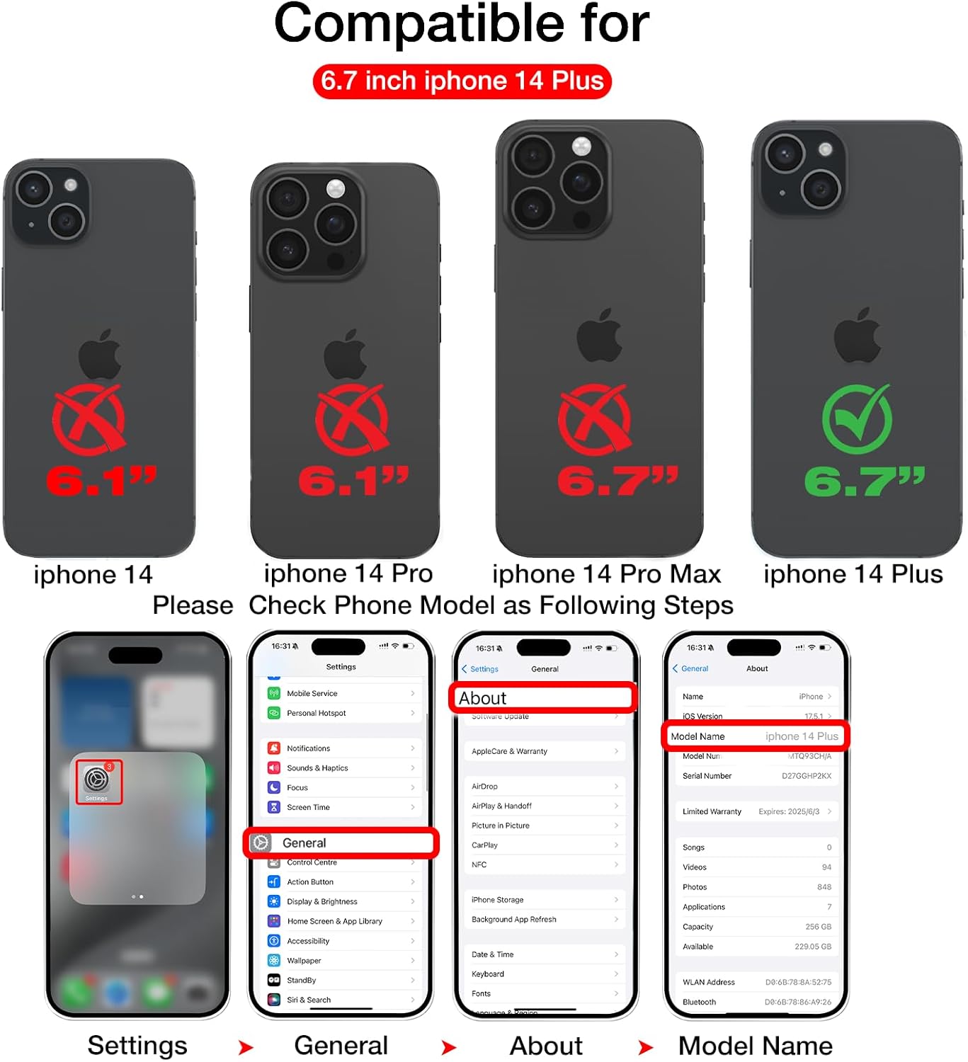 Leather Case for iPhone 14 Plus Case, Protective Slim with Kickstand Shockproof Phone Cases, Built-in Invisible Stand Compatible with iPhone 14 Plus 6.7'' (Blue, for iPhone 14 Plus) - Image 2