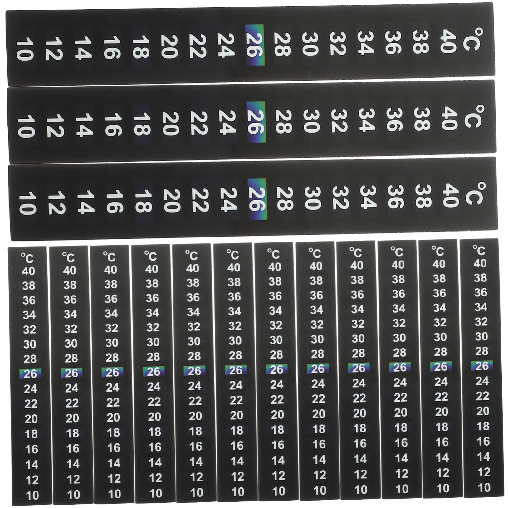 Yardwe 15pcs Thermometer Strip Sticks Brewing Digital Aquarium Fish Thermometer Sticker Strips Display Liquid Fever Temperature Jars Bands Making Fermenting Stick on Strip Tank Indoor