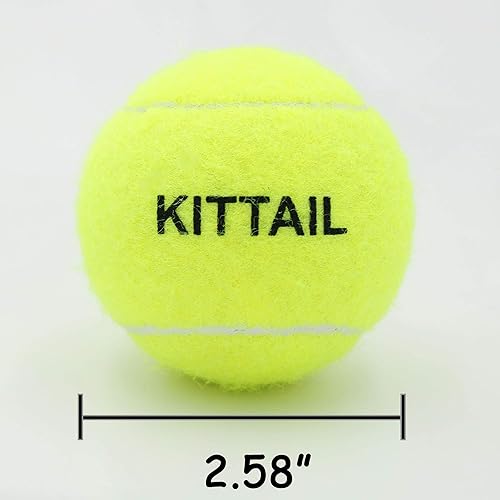 Miniatura 5 de KITTAIL 12 pelotas de tenis chirriantes naranjas para perros, juguetes interactivos de 2.58 pulgadas para perros, seguros, duraderos para perros