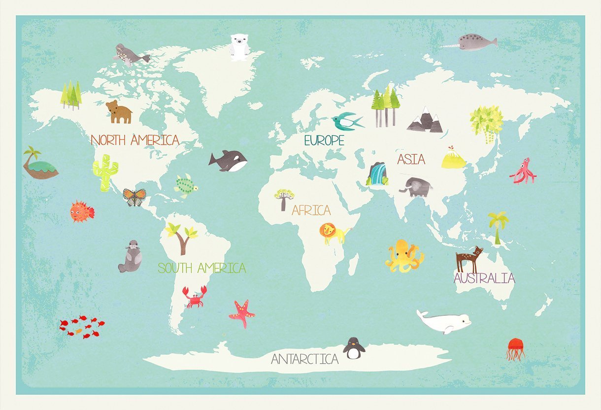 Buy Our World Interactive , 18x24 Inch Print World , Children's Wall
