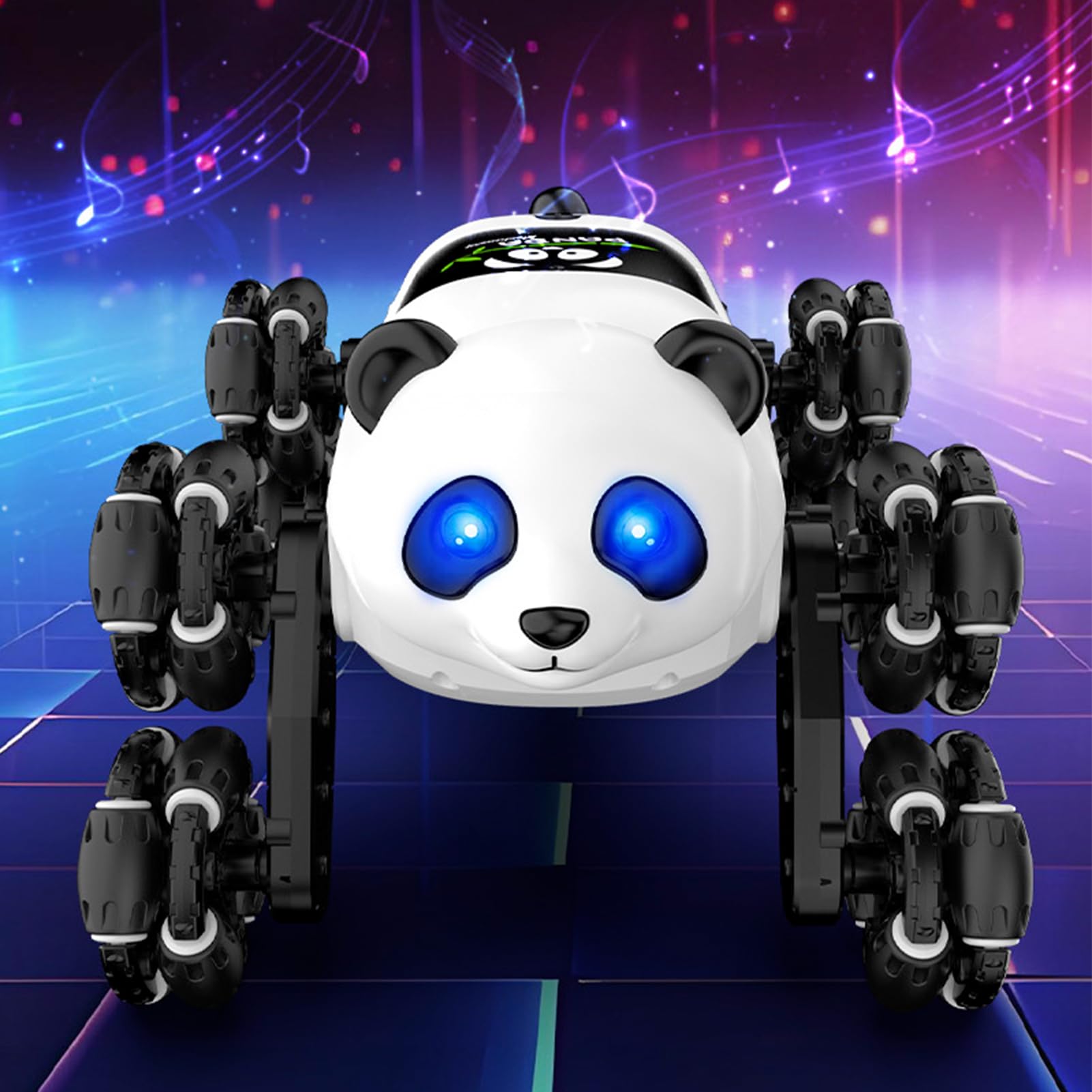 Generico Auto Radiocomandata Acrobatica Giocattolo Giocattolo Veicolo Robot | Macchina Giocattolo Acrobatica Panda Robot con Spruzzo di Luce Robot Spray Interattivo A 8 Ruote Da Cor