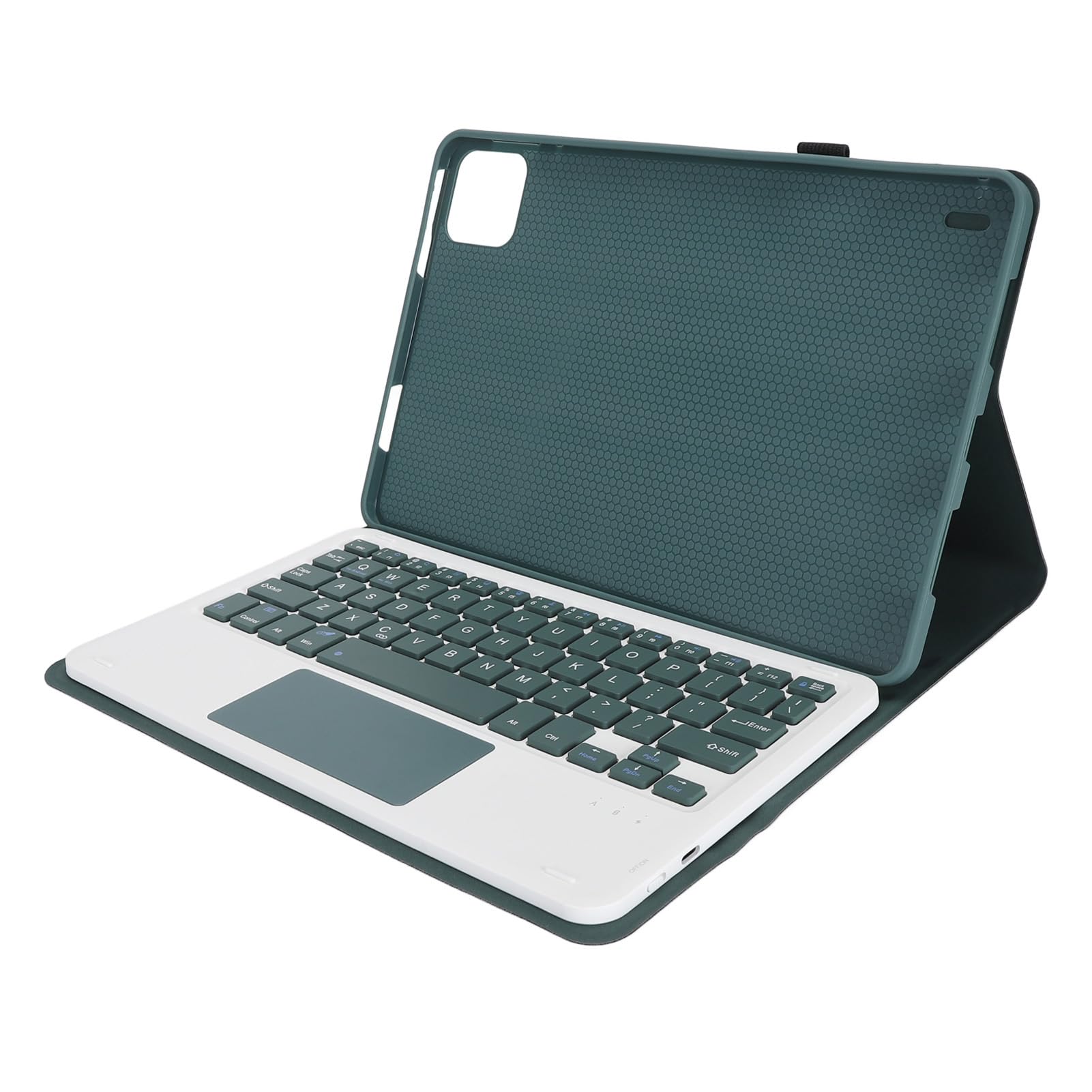 Etui klawiatury dla Pad 6 Pro 11 -calowy 2023 Model PU skórzany pokrywę z magnetycznym wyjmowanym bezprzewodowym klawiaturą Bluetooth i multi touch touchpad (Ciemnozielony)
