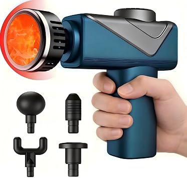 Massage Gun with Heat, Powerful Warming Massage, Home & Travel, | Massage Gun with Heat, Powerful Heated Massage, Quiet Portable Massager for Home& Travel, Lightweight Design