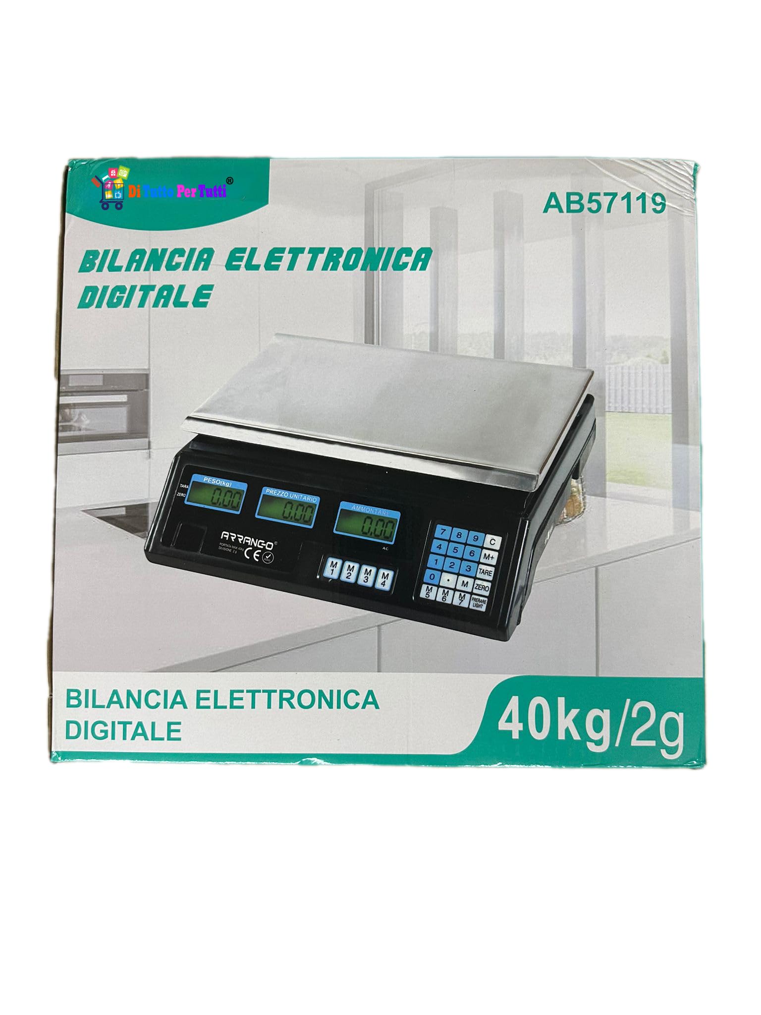 Di Tutto per Tutti BILANCIA ELETTRONICA DIGITALE PROFESSIONALE MAX 40 KG CON DISPLAY NUOVO