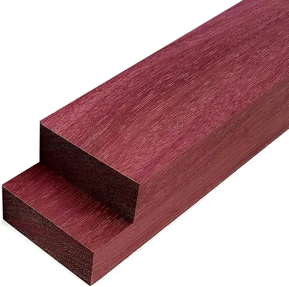 4 Pieces Purpleheart Exotic Hardwood Lumber Boards 3/4" x 2" x 24" | Kiln-Dried Wood for Crafting, Turning &amp; Woodworking Projects by Exotic Wood Zone