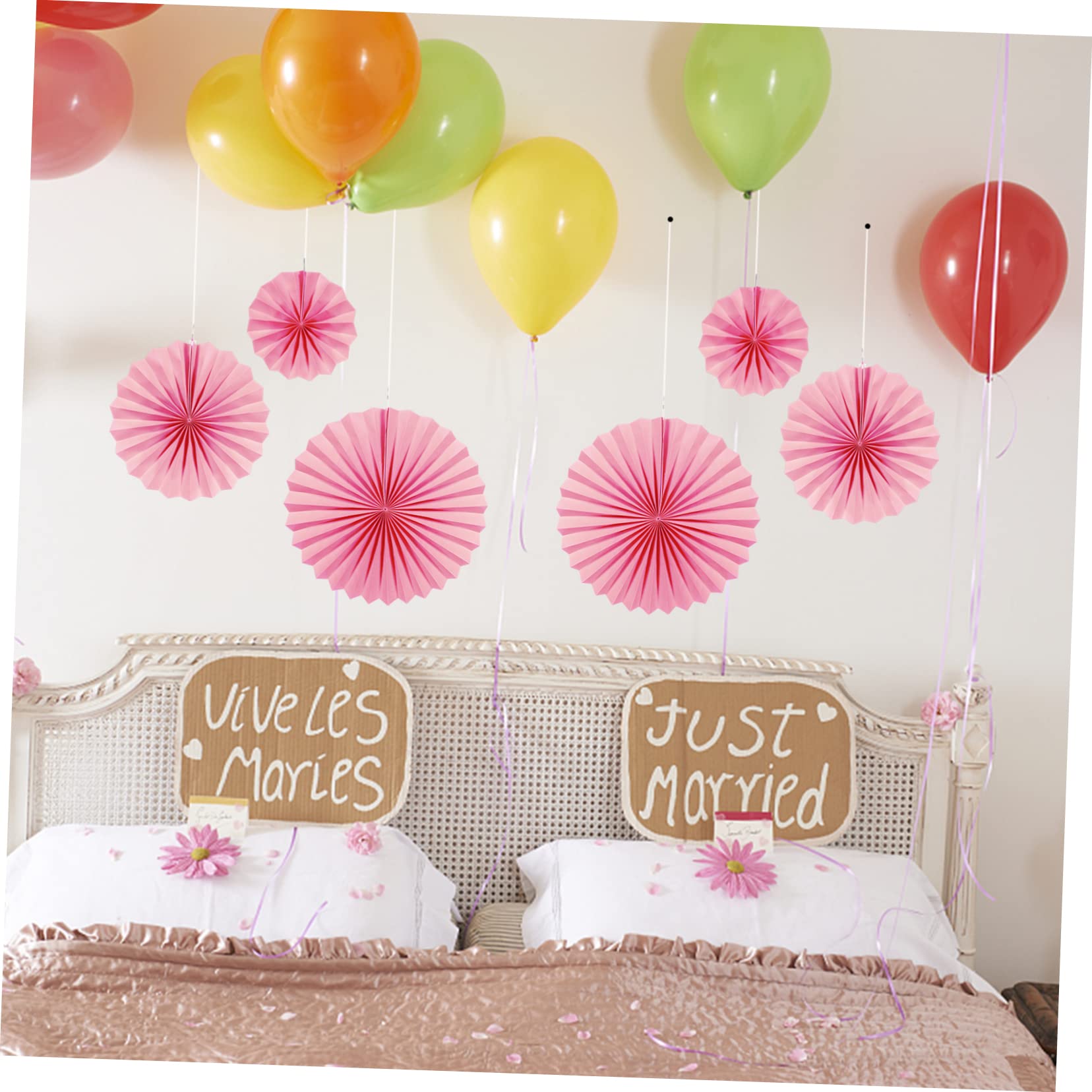 TOPBATHY 18stücke Papierfaltfächer Für Hochzeitsdekoration Und Partys Bunte Papierfächer Für Blumenarrangements Und Fensterdeko Leicht Und Einfach Aufzuhängen Für Feiern Und Anlässe