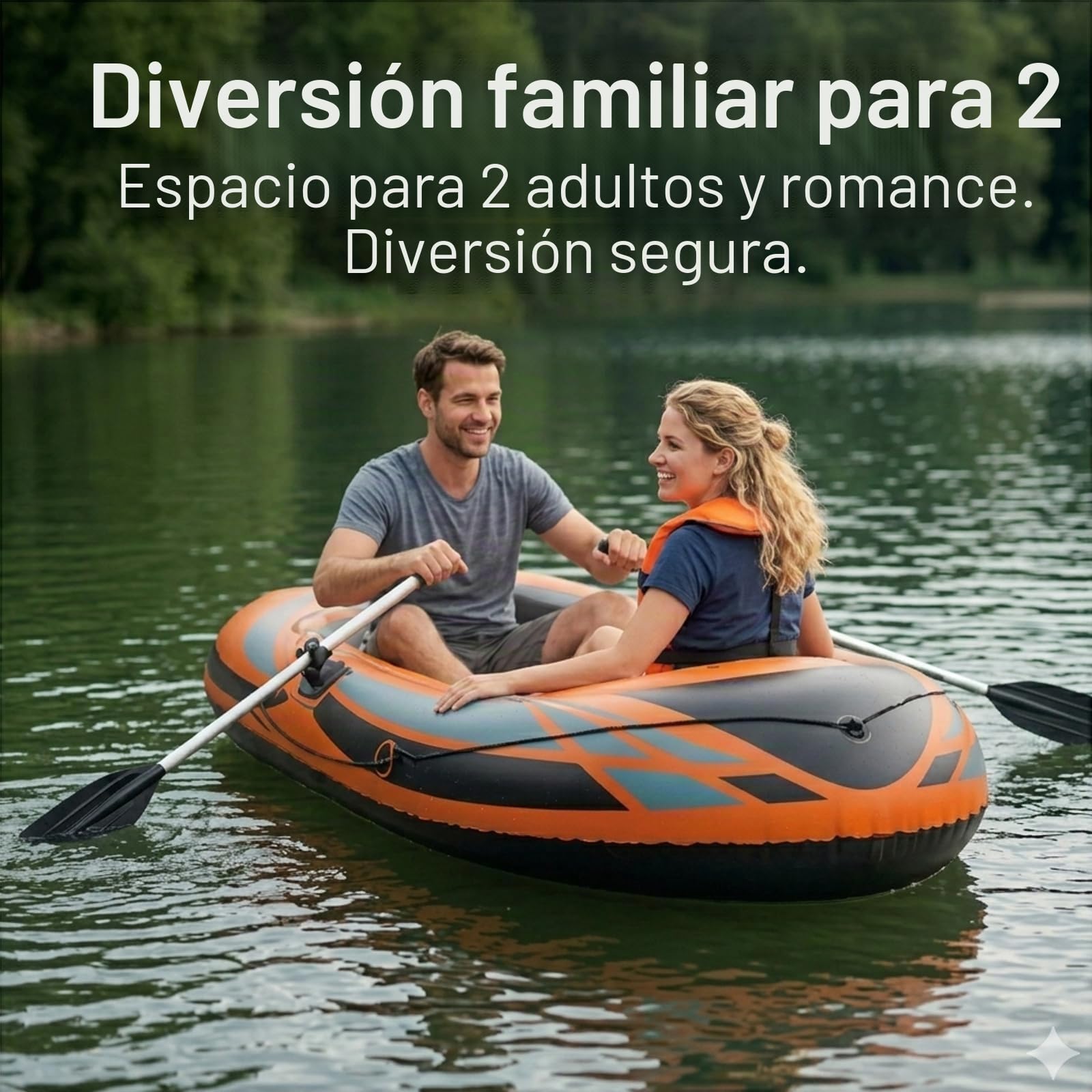 Kayak hinchable de 230 cm para adultos – Incluye remo, estructura estable, ideal para actividades de ocio en el agua, mar o río, fácil de transportar y guardar
