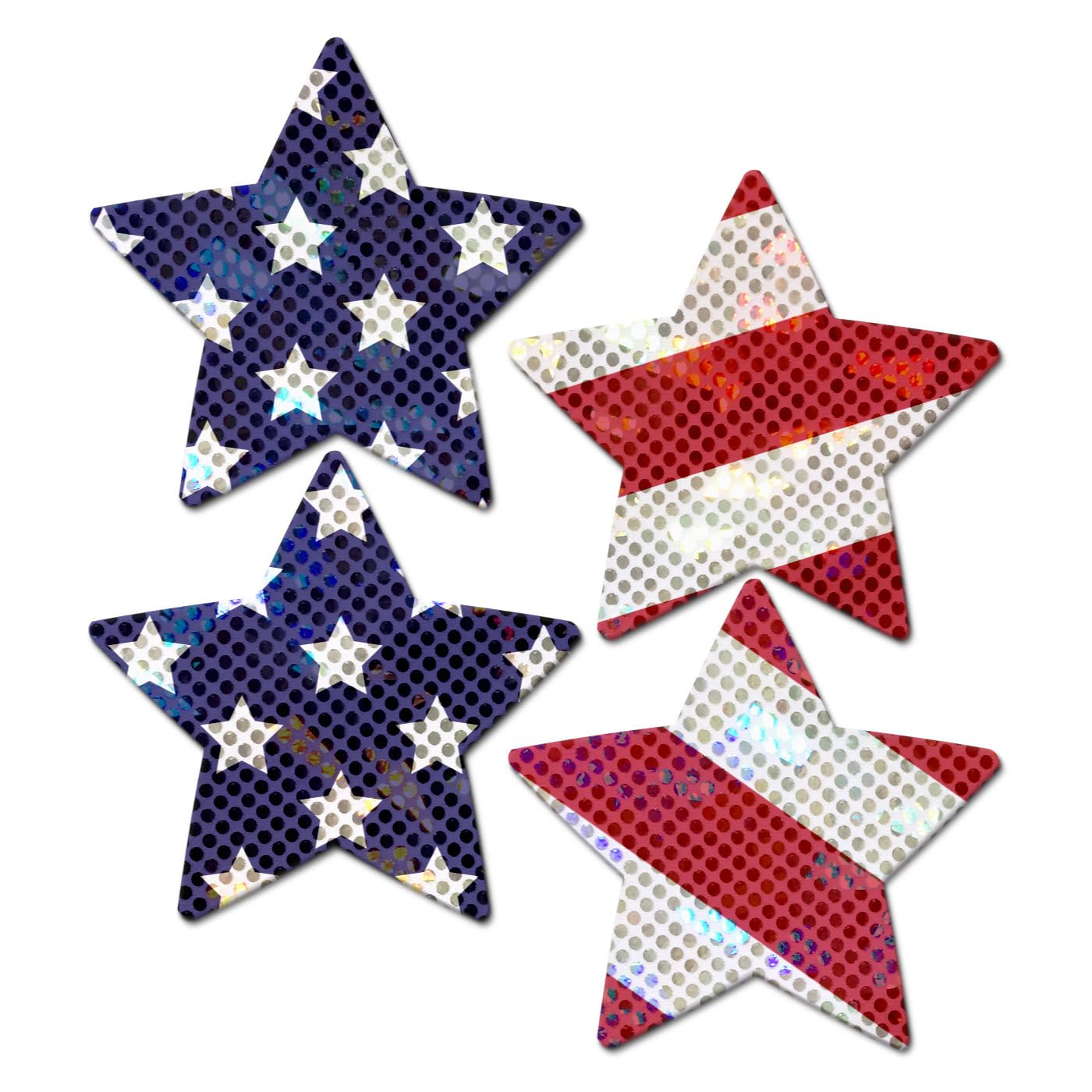 PASTEASE Patriotic Pasties - Nipple Covers - All American Picnic BBQ Parade Outfit Accessory | Waterproof &amp; Latex Free