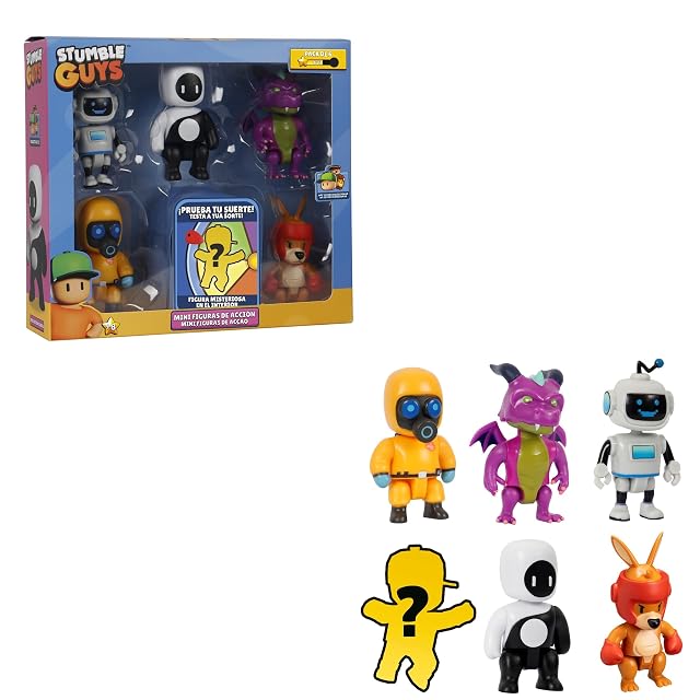 Bizak Stumble Guys Pack de 6 Figuras de acción Set 2, 2 para coleccionar