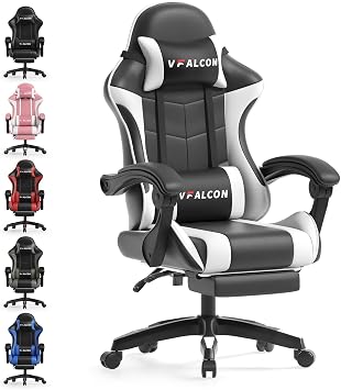 XTREME Gaming Chair   Ergonomic Reclining Chair with Footrest, 360  Swivel, Height Adjustable White