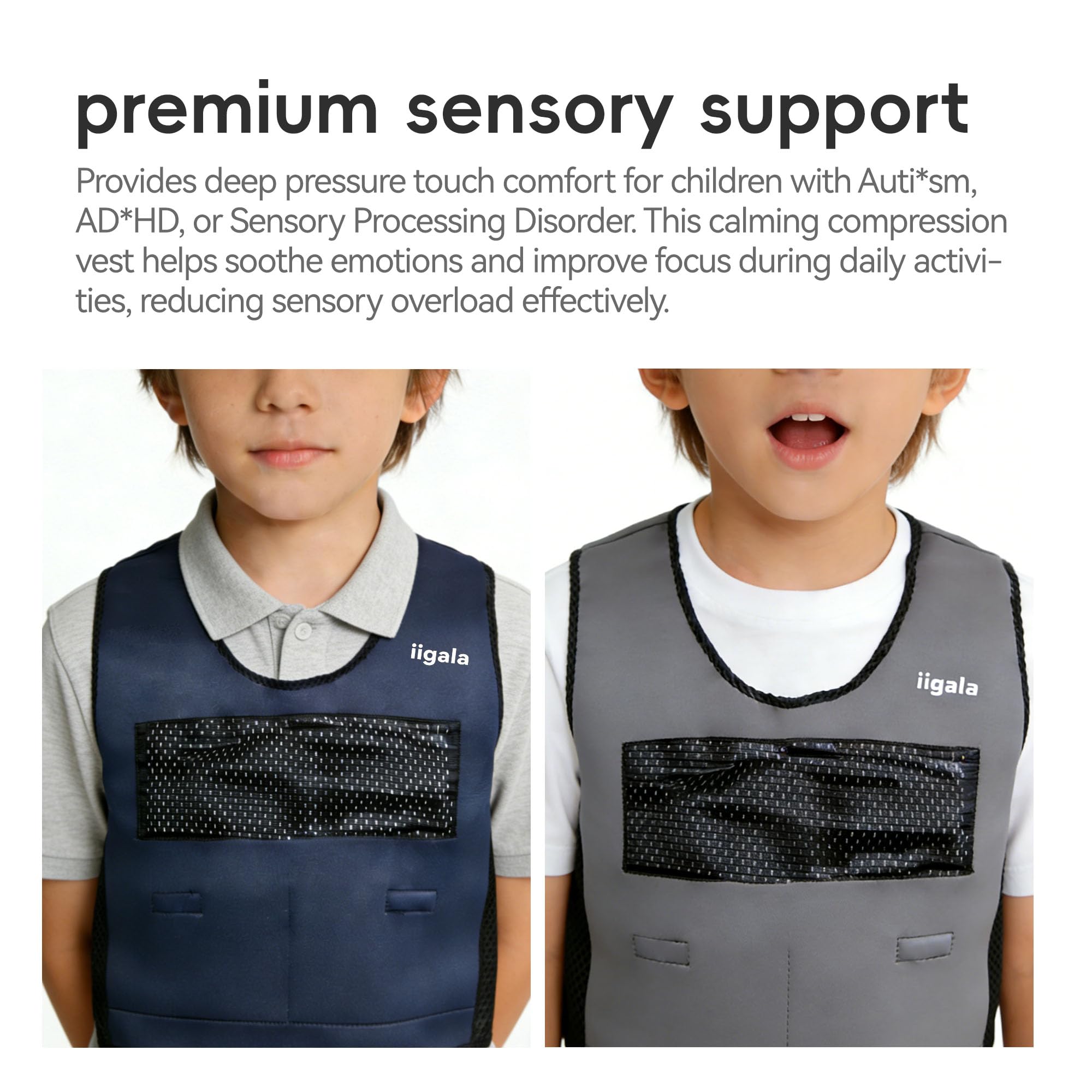 Gewichtsweste für Kinder mit ADHS, Autismus & Angst – Therapieweste zur Beruhigung & Konzentration – Beschwerungsweste inkl. verstellbarer Gewichtspads – Sensory Vest & Body Sock Set