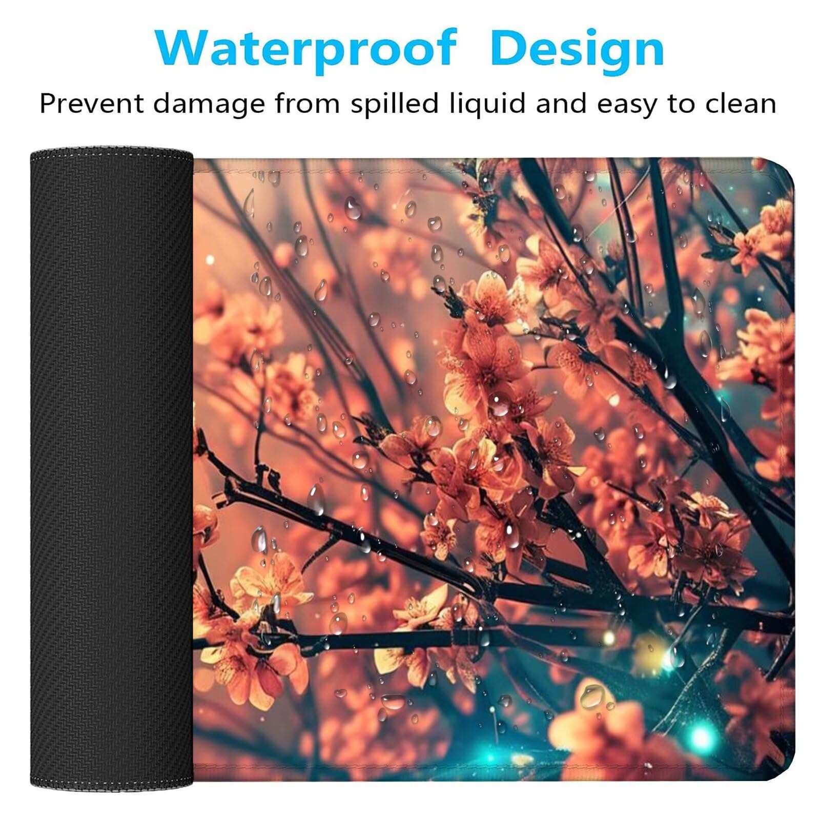 Alfombrilla Ratón Pechuga De Ciruela Alfombrilla Ratón Gaming XXL 1200x600x3mm Accesorios Escritorio,Antideslizante Mousepad Árbol Tapete Escritorio Infantil,para Alfombrilla Pc Teclado Ratón J920