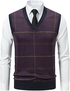 Chaleco holgado para hombre con forro de felpa a cuadros para otoño e invierno