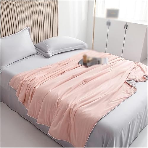 Miniatura 3 de Duvets Pink Cooling Blankets Smooth Air Condition Comforter Lightweight Summer Quilt with Double Side Cold & Cooling Fabric Quilts (Color  D, Size