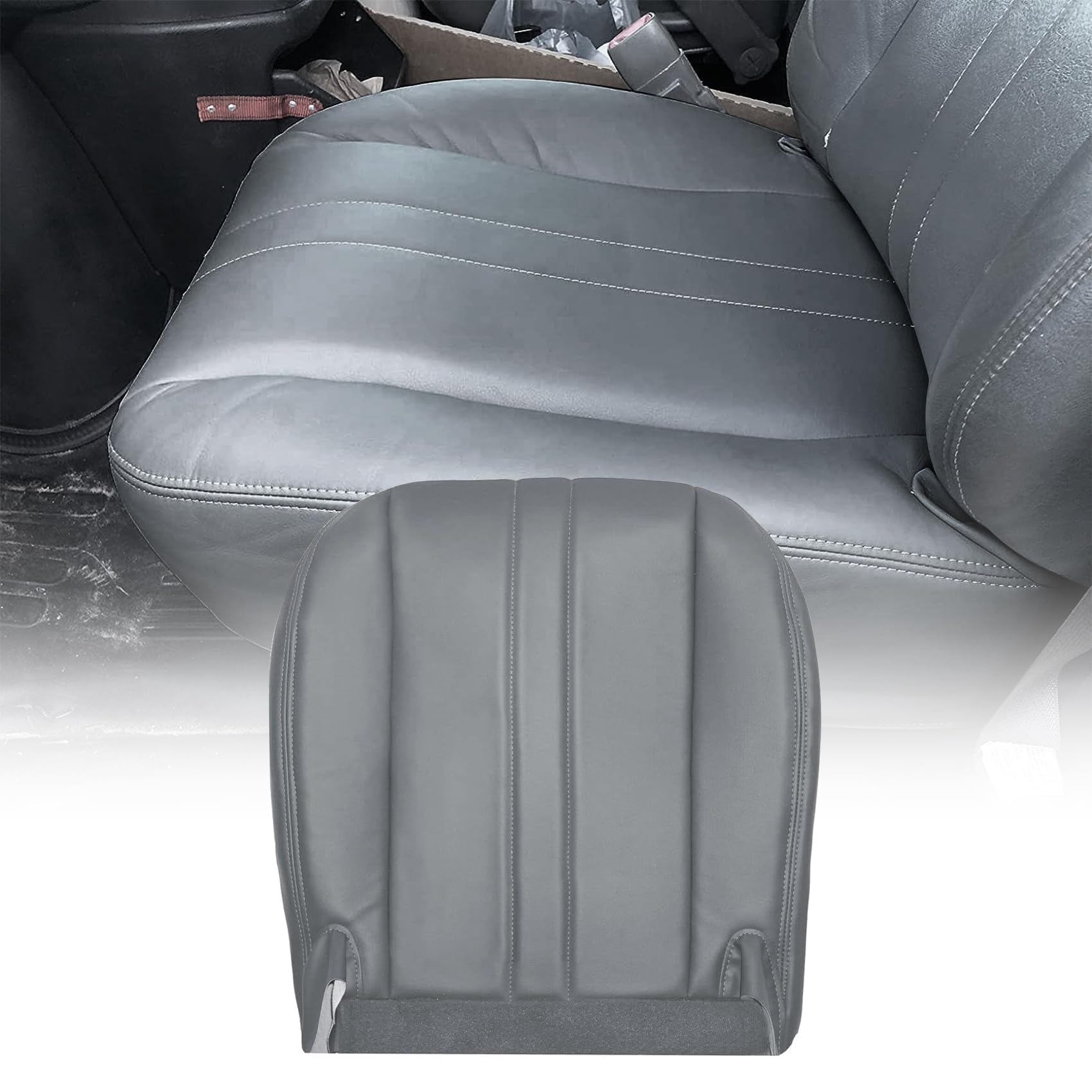 Chevy Express Parts Driver Side Bottom Seat Cover For 2003-2014 Chevy Express Van - Pewter Gray Cloth, Direct Fit Seat Covers For Chevy Silverado - Foto 10