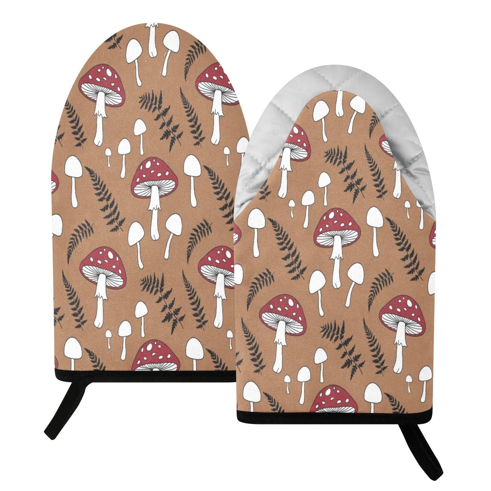 BURSTDDY Mushroom Oven Mitt,Heat Resistant Kitchen Mitts for Cooking