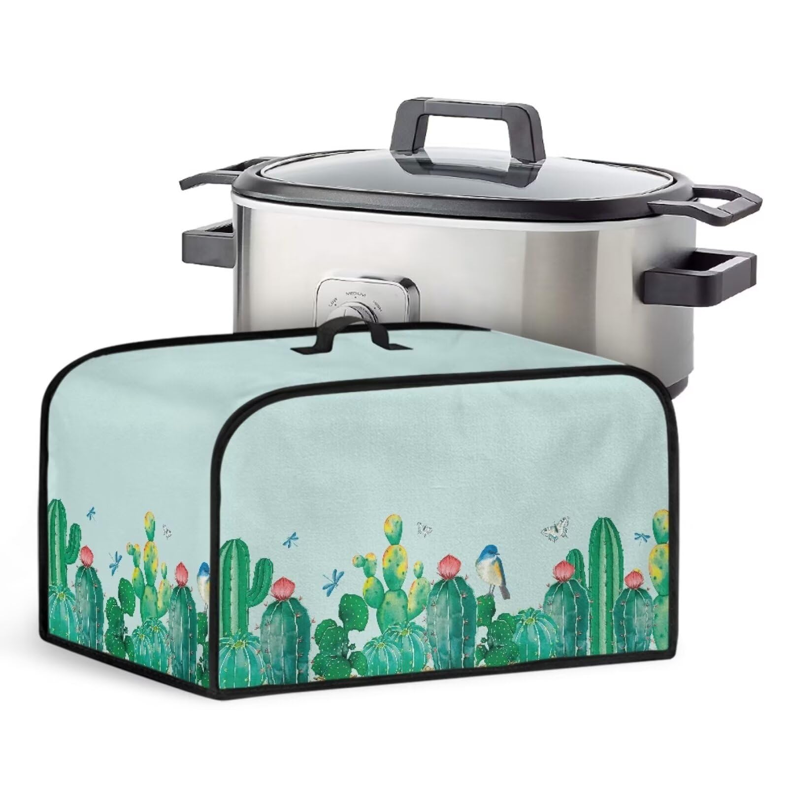 Cactus Crock Pot Cover Compatible with Most Slow Cookers Appliance Dust Cover Easy Fit Crock Pot Slow Cooker