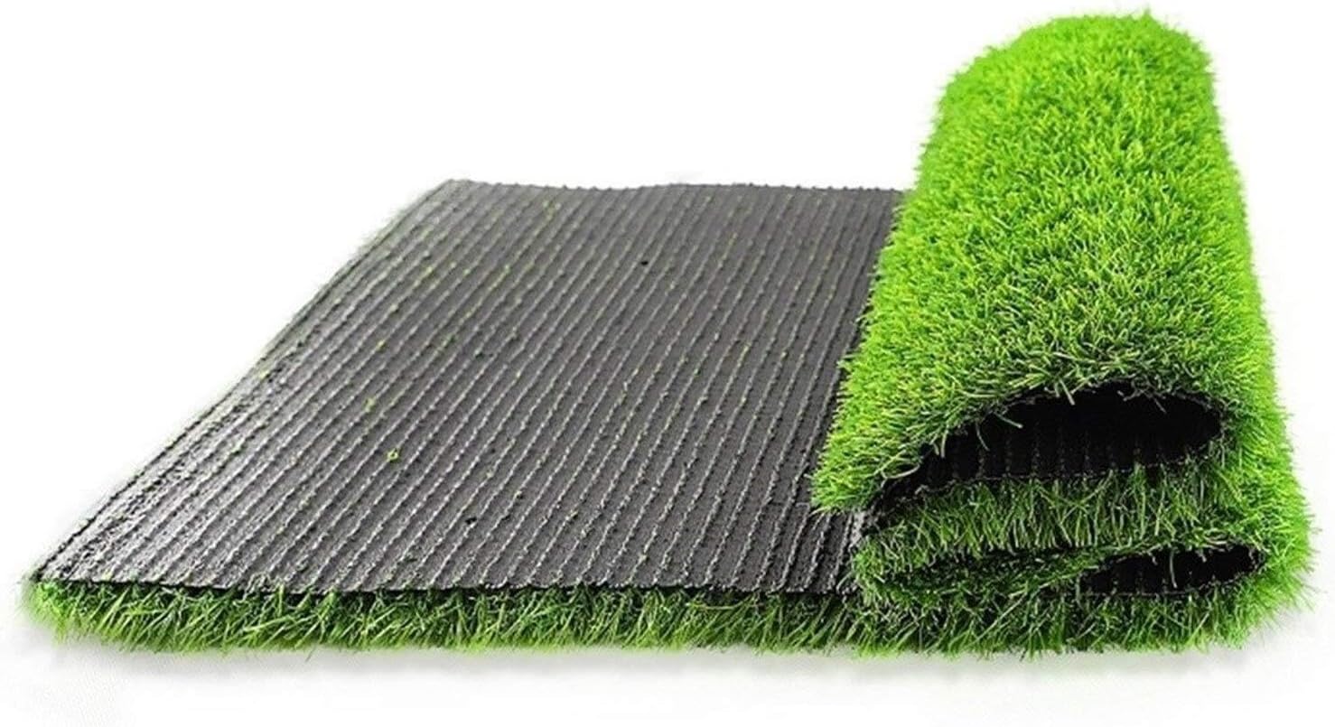 Synthetic Thick Lawn 4cm Pile Height – Non-Slip Artificial Grass Mat for Desk, Ground, Indoor/Outdoor Use (1.5m)