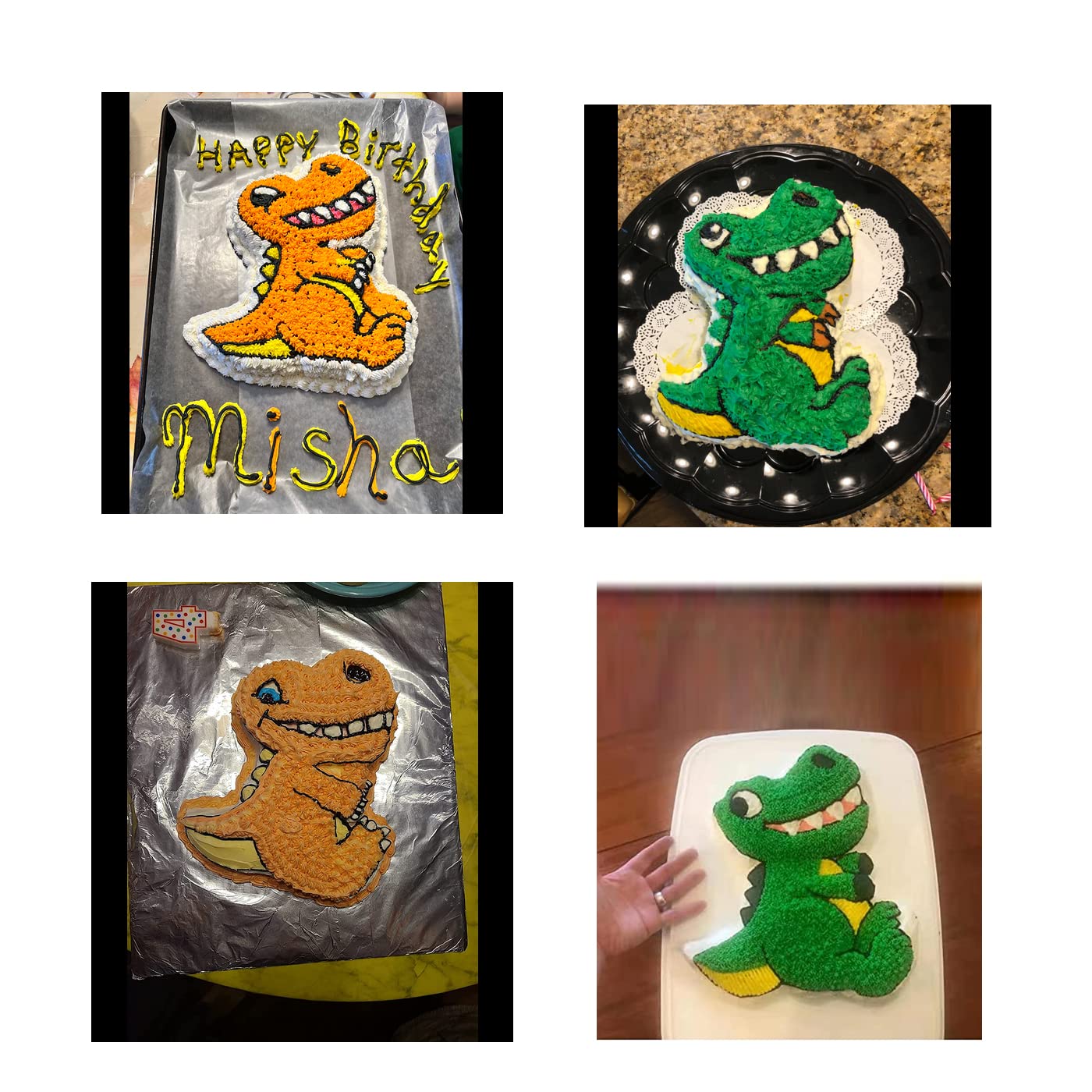 Molde para tartas con forma de dinosaurio, molde para tartas de cumpleaños 3D, moldes de aleación de aluminio antiadherentes para hornear