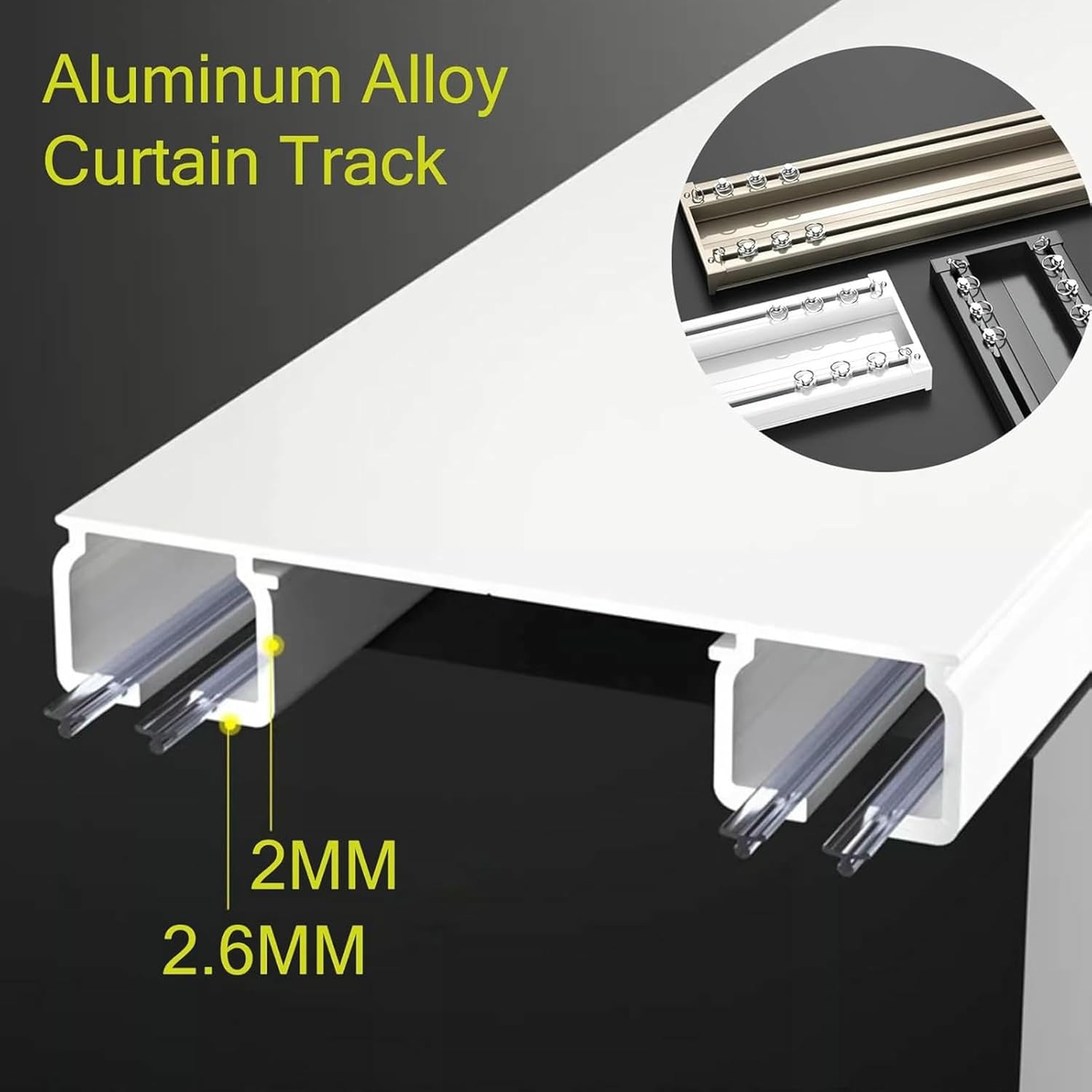 Ceiling Curtain Track Room Divider Hospital Room Divider Privacy Curtains Track Set Curtain Double Curtain Rods for Windows 1 2 3 4 5 6 8 10 12 14 15 M, Ceiling Mount,15m/49ft