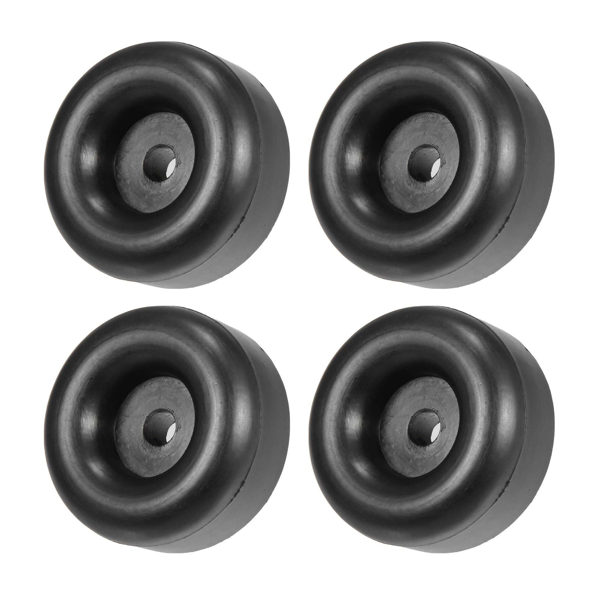X AUTOHAUX 4pcs 2.5" Round Rubber Feet Bump Stops Guard with 2/5" Screw Holes