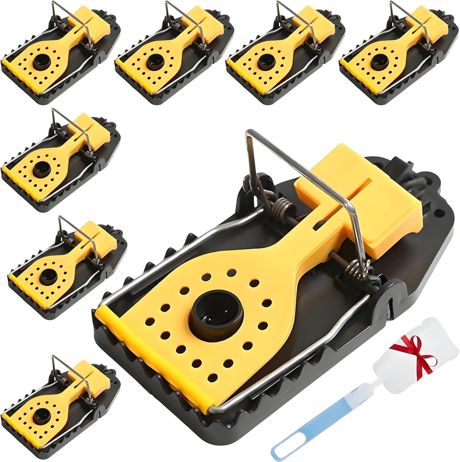 8 Pack Mouse Traps, Heavy Duty Reusable Snap Traps that Kill Instantly, Highly Sensitive Quick Effective Mice Catcher, MouseTrap for Indoors and Outdoors, Effective Rodent Trap by