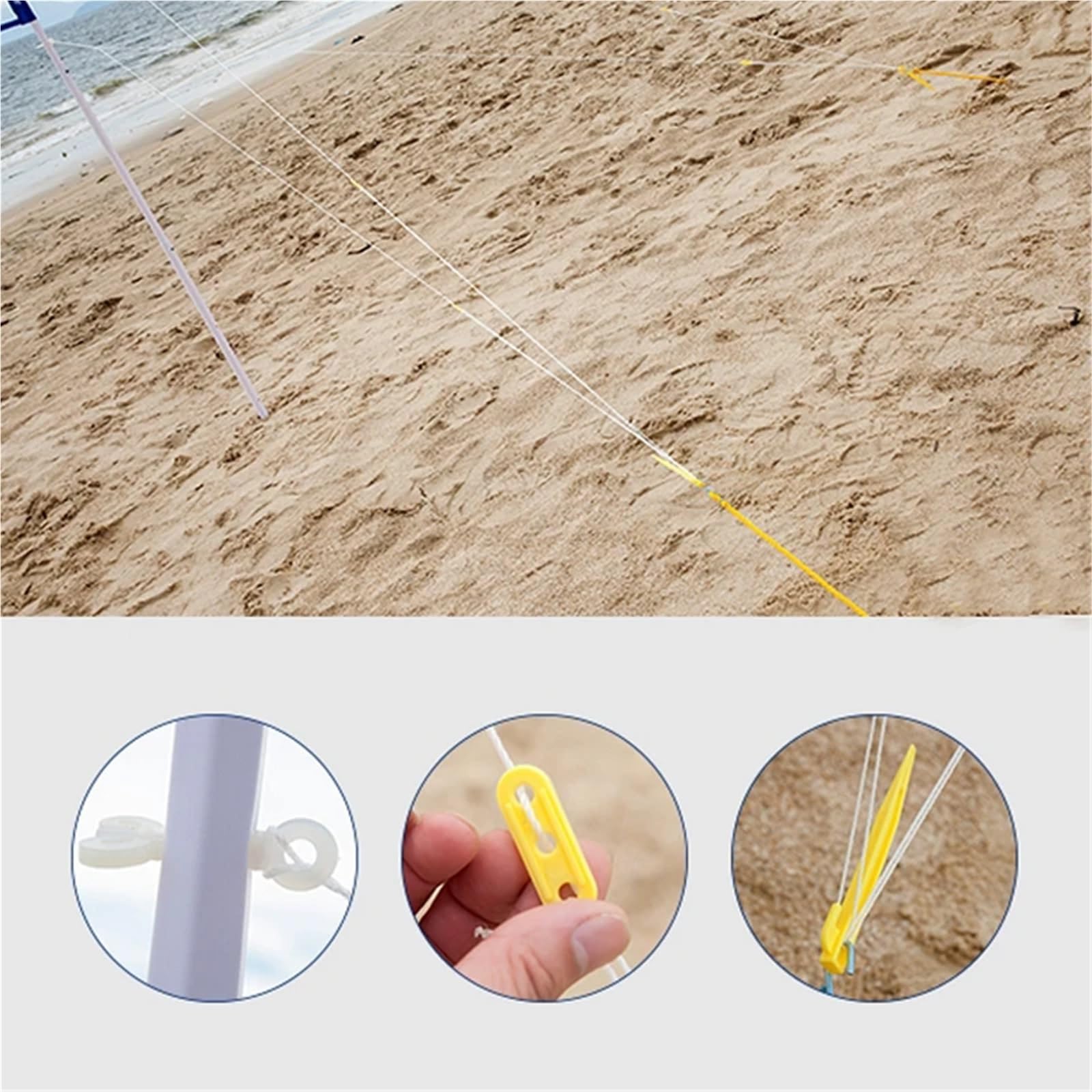Rete Pallavolo Da Giardino Rete da badminton portatile for esterni, rete pallavolo regolabile pieghevole con palo di supporto for parco in erba spiaggia