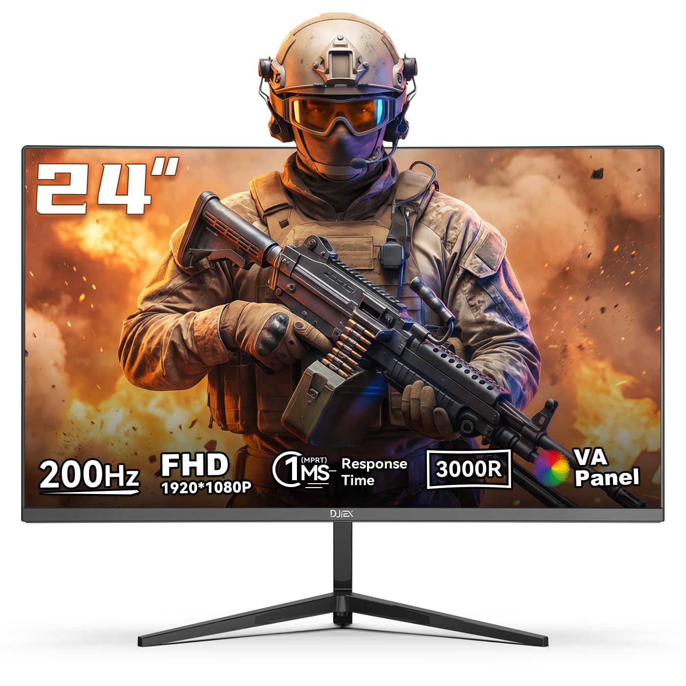 Amazon.co.jp: DJiEX 24インチ カーブ 200hz ゲーミングモニター FHD