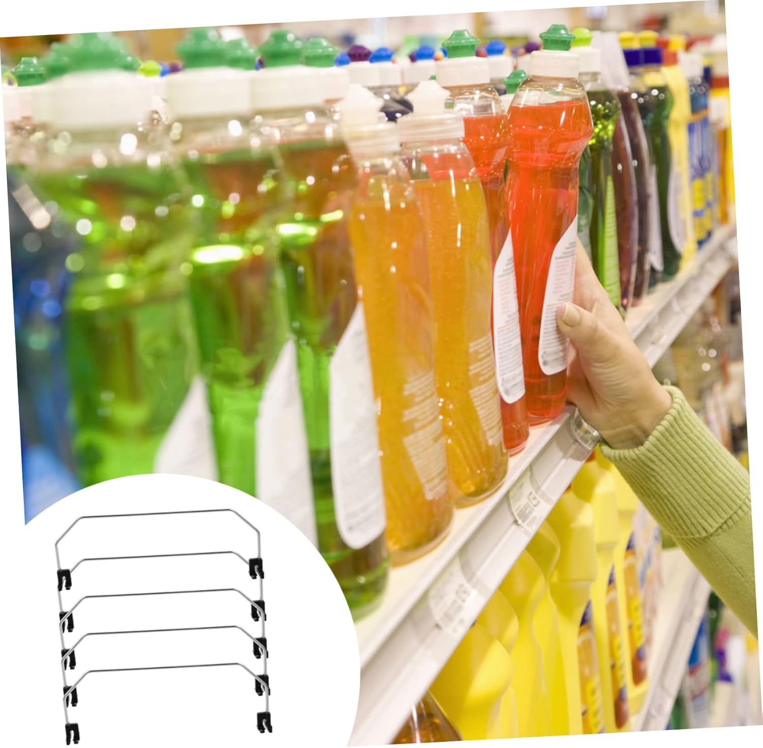 15pcs Supermarket Store Divider Shelf Multi-Function Classification Baffle for Organization for Kitchen Bedroom Living Room Galvanized Iron Material Space Saving Design