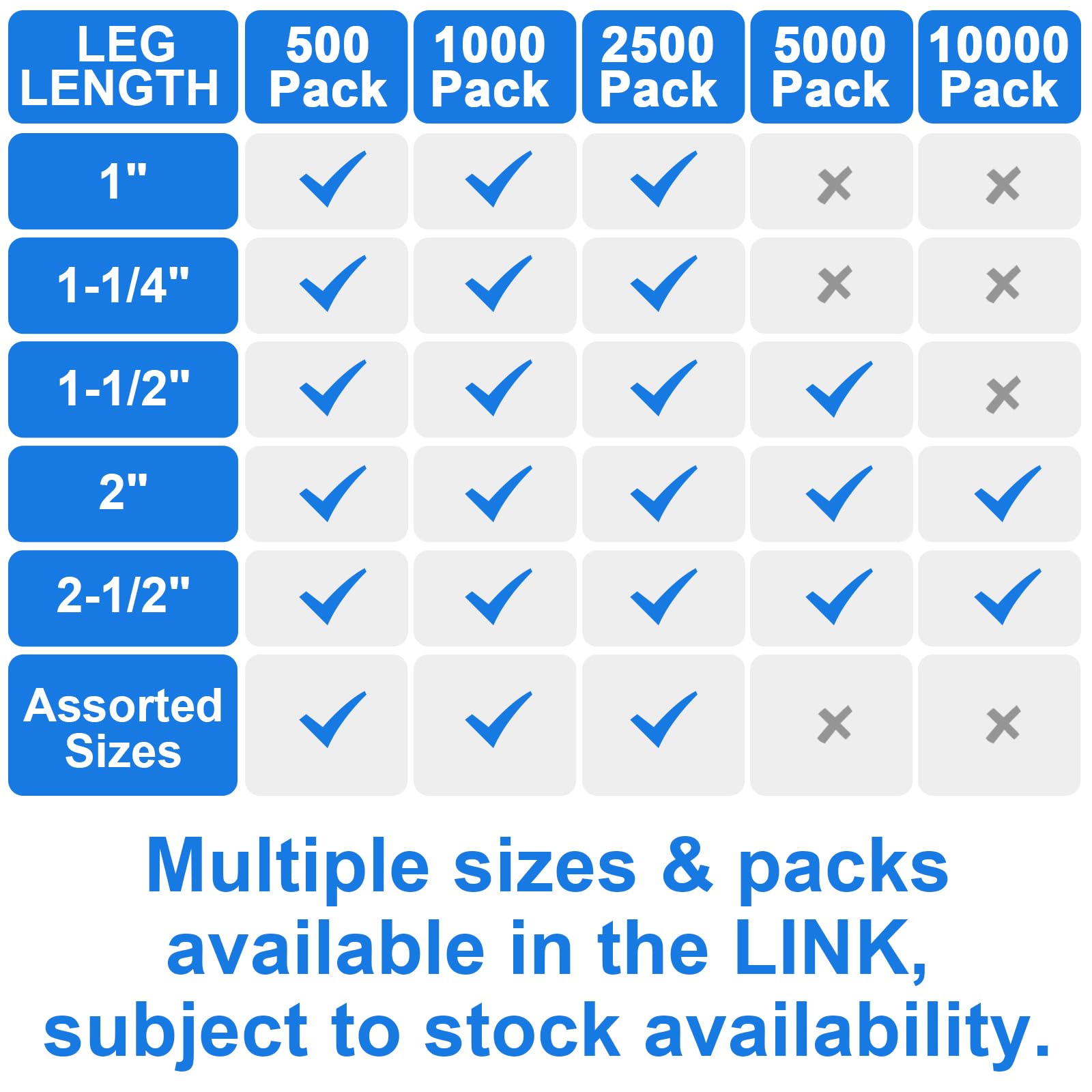 Stainless Steel Finish Nails - 1000 Pack -3