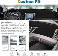 Vista 5 de x xotic tech Alfombrilla para consola central para tablero de instrumentos precortada, antideslizante, protector solar antirreflejos, cubierta
