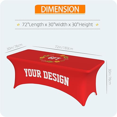 Miniatura 4 de Mantel personalizado con texto del logotipo de la empresa, mantel personalizado, mantel de elastano elástico personalizado para eventos de ferias